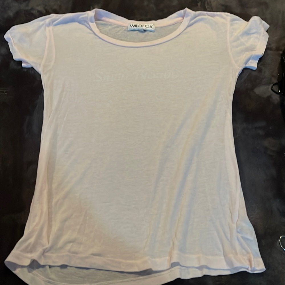 Wildfox Light Pink Tshirt Says Smart Blonde Size Xs